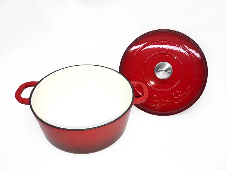 Cajun Classic 5 Qt Enamel Red Dutch Oven Cast Iron Cookware