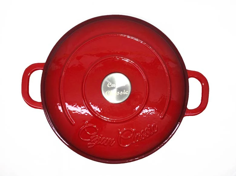 Cajun Classic 5 Qt Enamel Red Dutch Oven Cast Iron Cookware