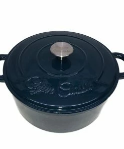 Cast Iron Cookware Cajun Classic 5 Qt Enamel Navy Blue Dutch Oven