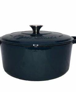 Cast Iron Cookware Cajun Classic 5 Qt Enamel Navy Blue Dutch Oven