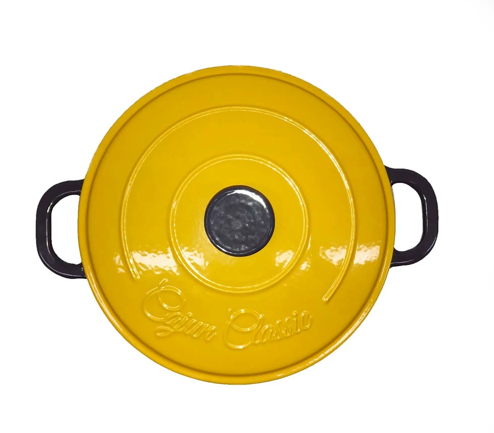 Cast Iron Cookware Cajun Classic 5 Qt Enamel Purple & Gold Dutch Oven