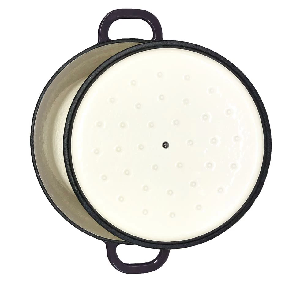 Cast Iron Cookware Cajun Classic 5 Qt Enamel Purple & Gold Dutch Oven