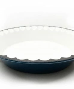 Cast Iron Cookware Cajun Classic Navy Blue Pie Plate