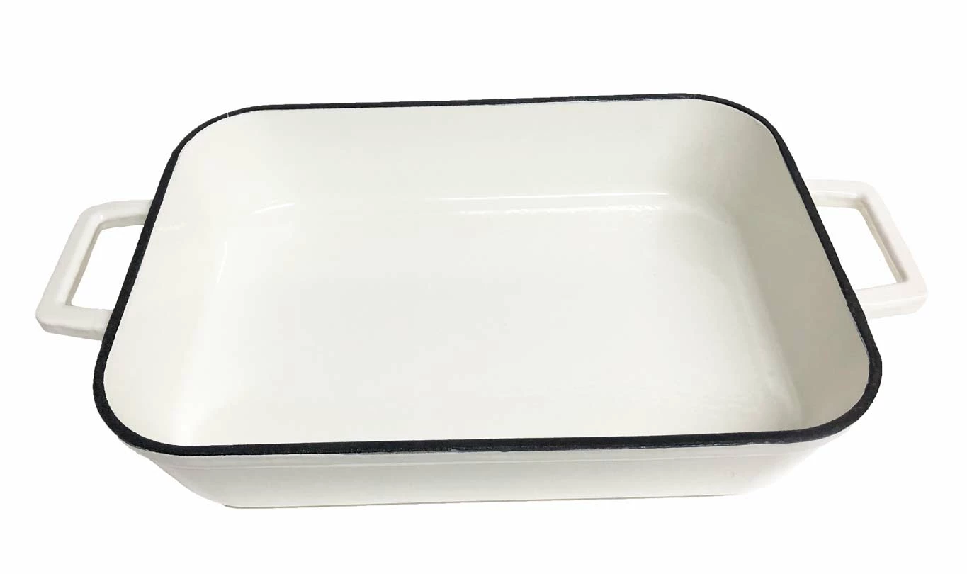 Cajun Classic White Enamel Baking Dish