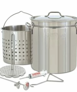 Bayou Classic Stainless Steel Turkey Fryer 44 Qt Pot Turkey Fryers