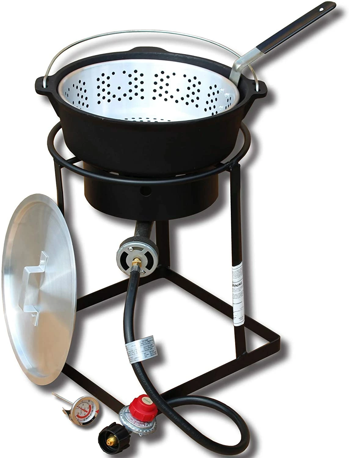 King Kooker Short Cast Iron Pot Outdoor Fish Fryer Kit