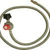 King Kooker Stainless Steel 0-5 PSI Hose & Regulator With Male Pipe Thread And Orifice