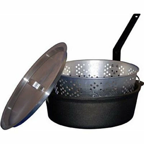 Cast Iron Cookware King Kooker Cast Iron Fish Fry Pot 6 Quart