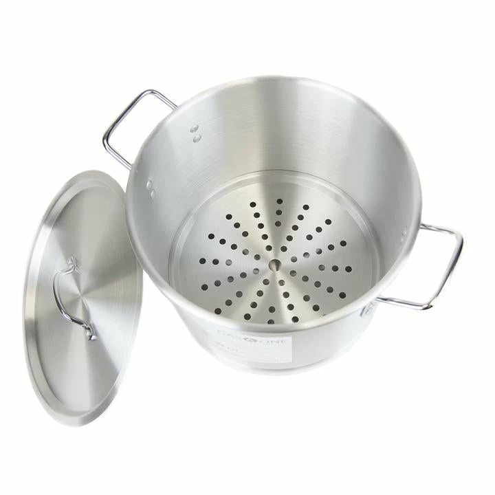 Cajun Outdoor Cooking High Pressure Propane Burner And 24 QT Aluminum Steamer Pot Bundle Stainless Pot Steamers