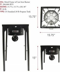 Cajun Outdoor Cooking Height Adjustable Banjo Burner