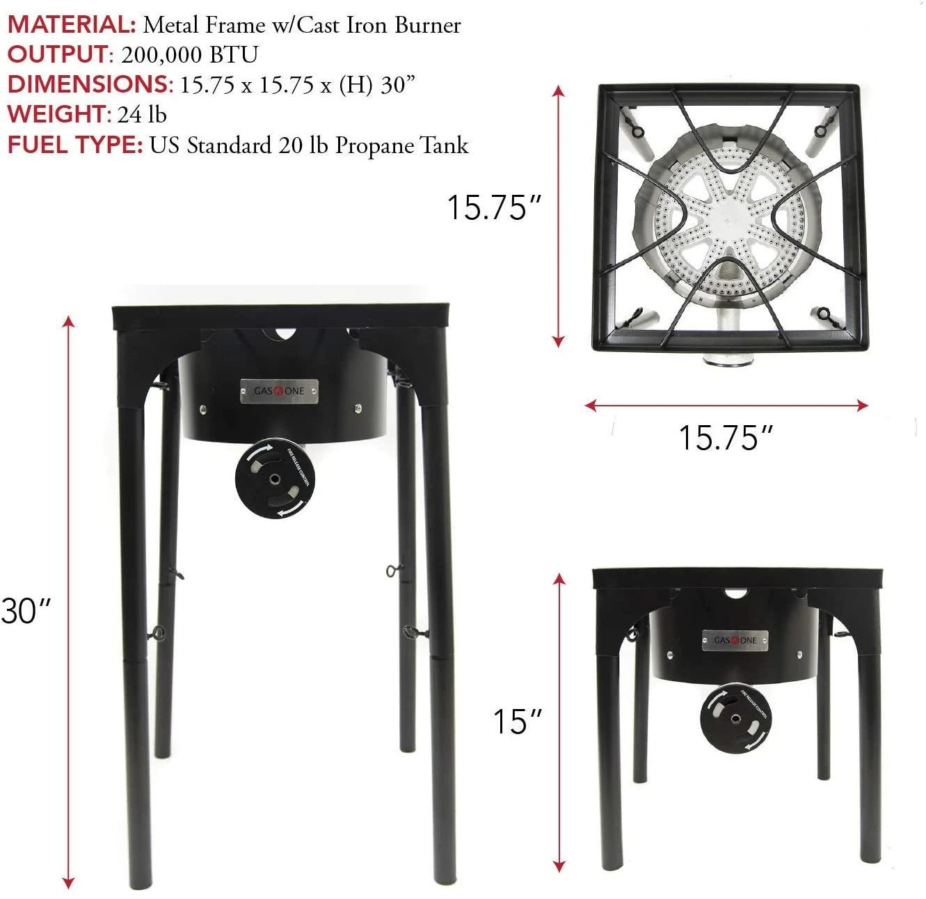 Cajun Outdoor Cooking Height Adjustable Banjo Burner