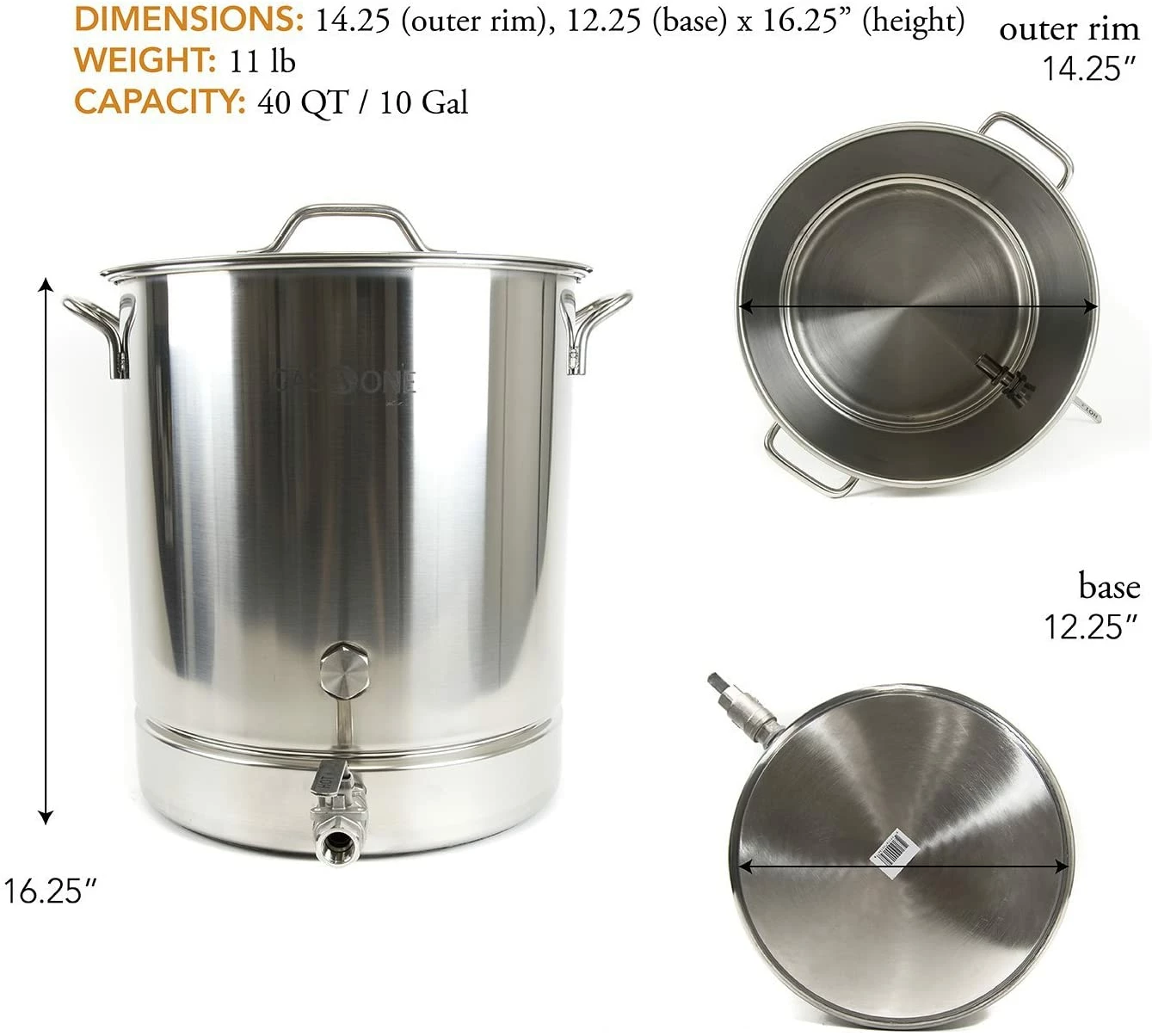 Cajun Outdoor Cooking 10 Gallon Brew Pot Kit