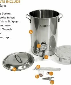 Cajun Outdoor Cooking 8 Gallon Stainless Steel Stock Pot With Spigot Brew Pots