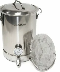Cajun Outdoor Cooking 8 Gallon Stainless Steel Stock Pot With Spigot Brew Pots