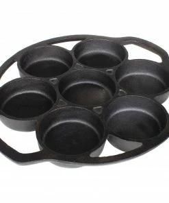 Cajun Classic Cast Iron Cookware 7 Hole Cast Iron Biscuit Pan - Preseasoned