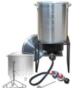 King Kooker Aluminum Turkey Frying, Boiling And Steaming Cooker Package