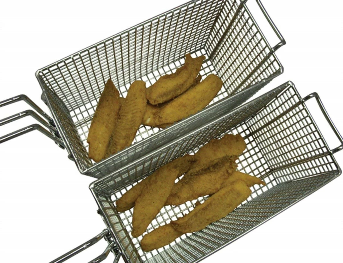 King Kooker V Bottom Double Large Fish Fryer Multi Purpose Cooker Fish Fryers