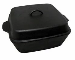King Kooker 12 Quart Pre-Seasoned Cast Iron Roaster With Lid Cast Iron Cookware