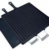 King Kooker Cast Iron Cookware Two Sided Square Pre-Seasoned Cast Iron Griddle