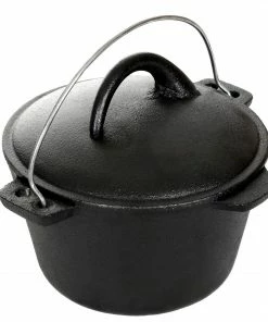 Cast Iron Cookware Cajun Classic Seasoned Cast Iron Dutch Oven Pot - 1 Quart