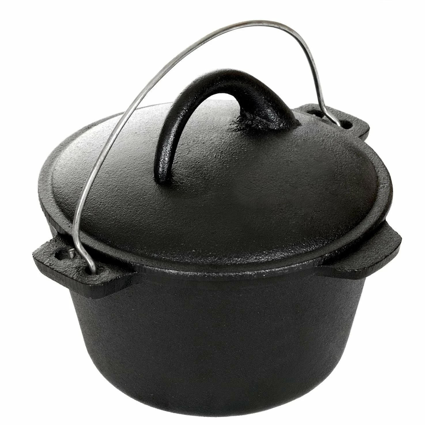 Cast Iron Cookware Cajun Classic Seasoned Cast Iron Dutch Oven Pot - 1 Quart