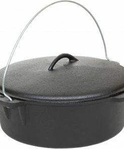 Cajun Classic Seasoned Cast Iron Dutch Oven Pot - 12 Quart