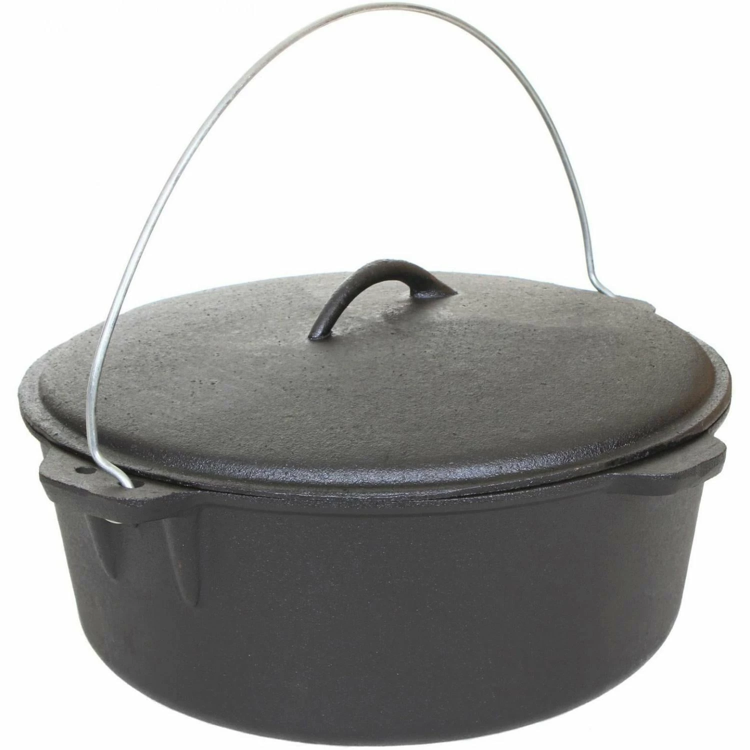 Cajun Classic Seasoned Cast Iron Dutch Oven Pot - 16 Quart Cast Iron Cookware