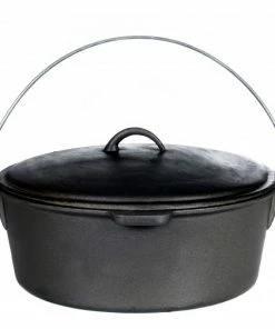 Cast Iron Cookware Cajun Classic Seasoned Cast Iron Dutch Oven Pot - 20 Quart