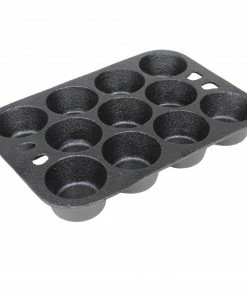 Cast Iron Cookware Cajun Classic Seasoned Cast Iron Muffin Pan