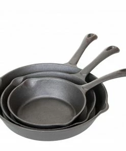 Cast Iron Cookware Cajun Classic Seasoned Cast Iron Skillet Set - 6 8 & 10 Inch