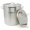Cajun Outdoor Cooking Stainless Pot Steamers Stainless Steel Stockpot W/Steamer 40 QT