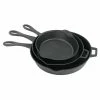 Cast Iron Cookware Bayou Classic 3 Piece LARGE Cast Iron Skillet Set