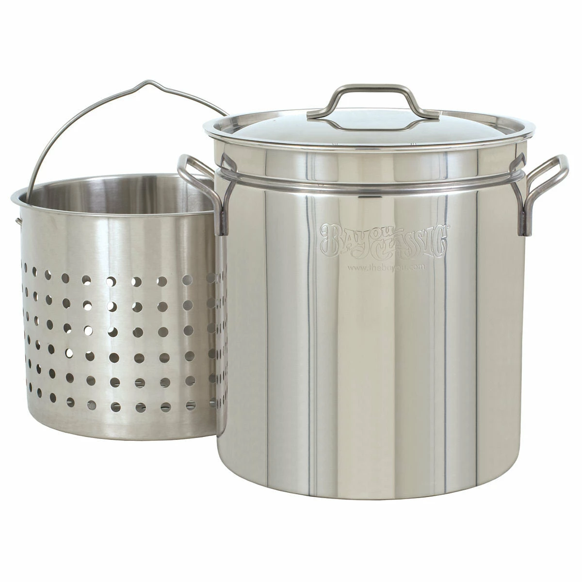 Stock Pots Bayou Classic 24 Quart Stainless Steel Stock Pot Kit
