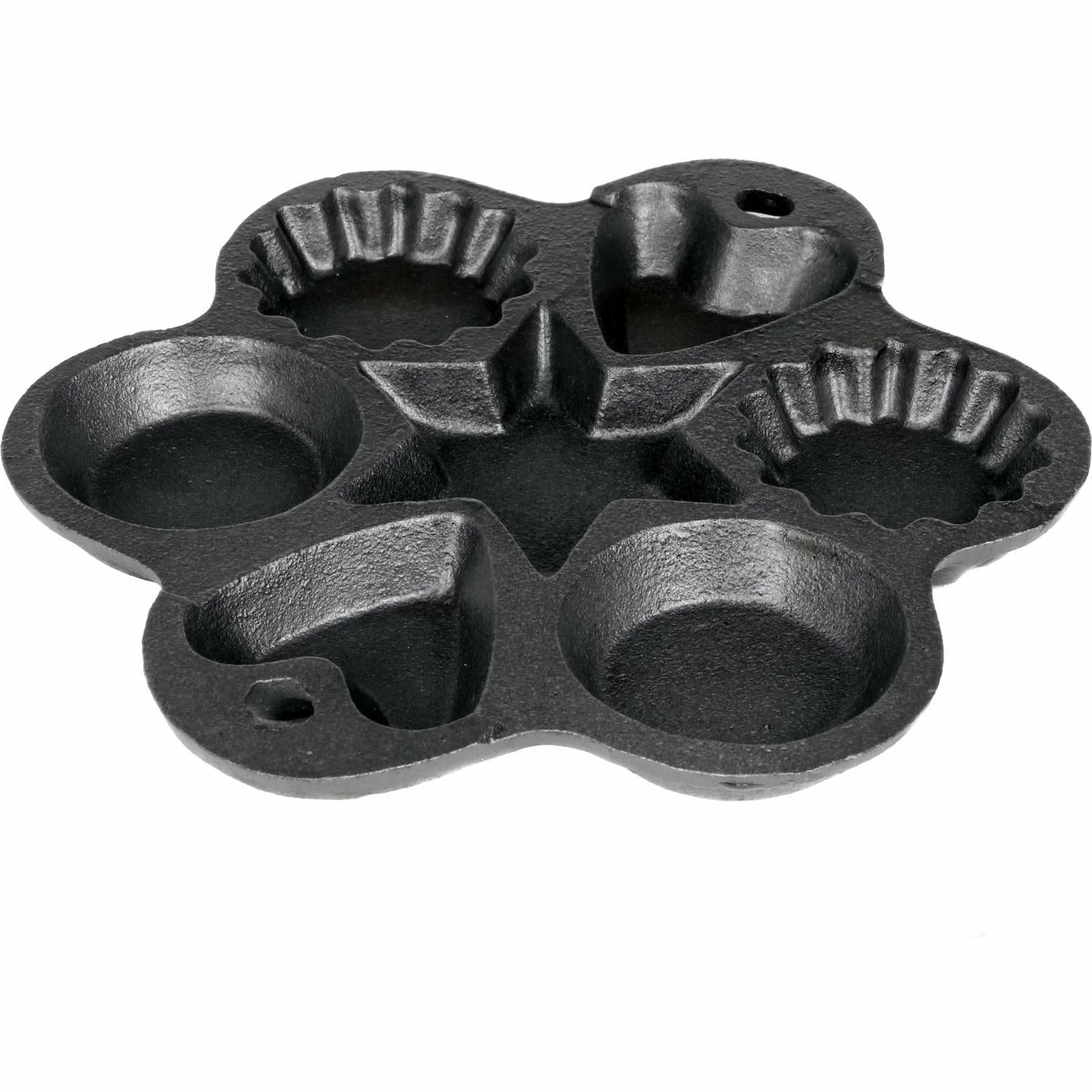 Cast Iron Cookware Cajun Classic Seasoned Shapes Cast Iron Muffin Pan