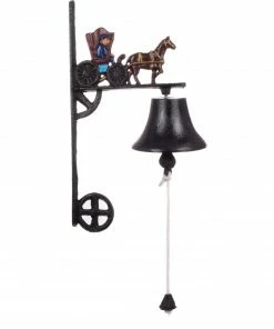 Cajun Classic Cast Iron Cookware Cast Iron Horse And Buggy Outdoor Dinner Bell