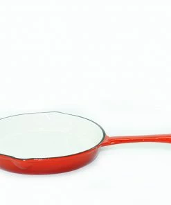 Cast Iron Cookware Cajun Classic 8 Inch Enamel Red Skillet