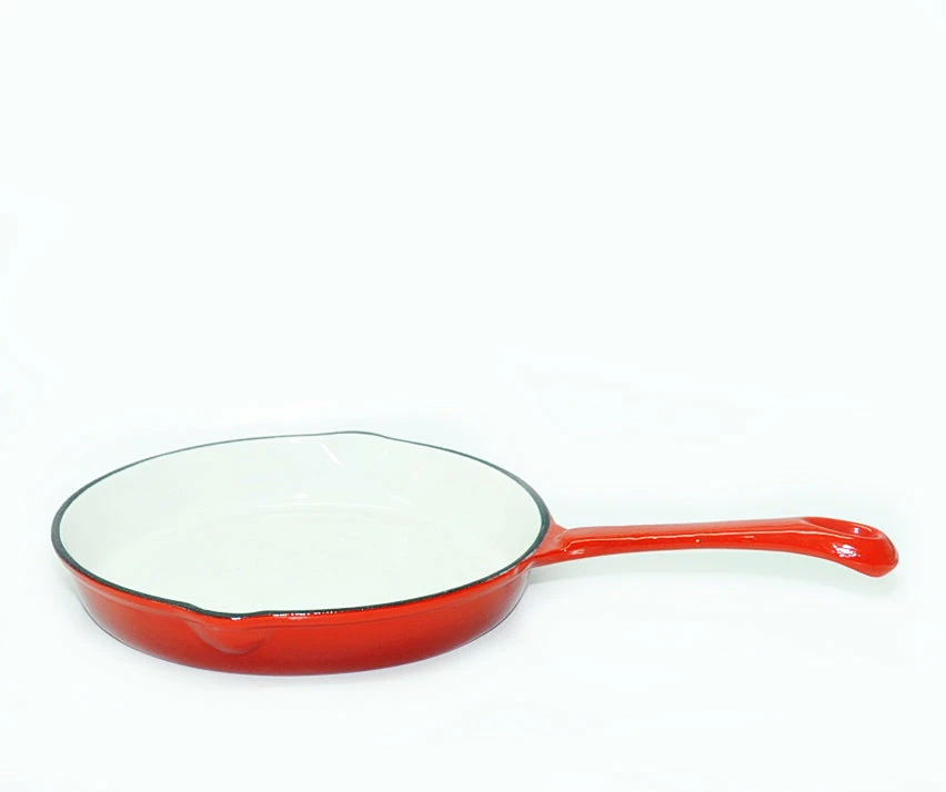 Cast Iron Cookware Cajun Classic 8 Inch Enamel Red Skillet
